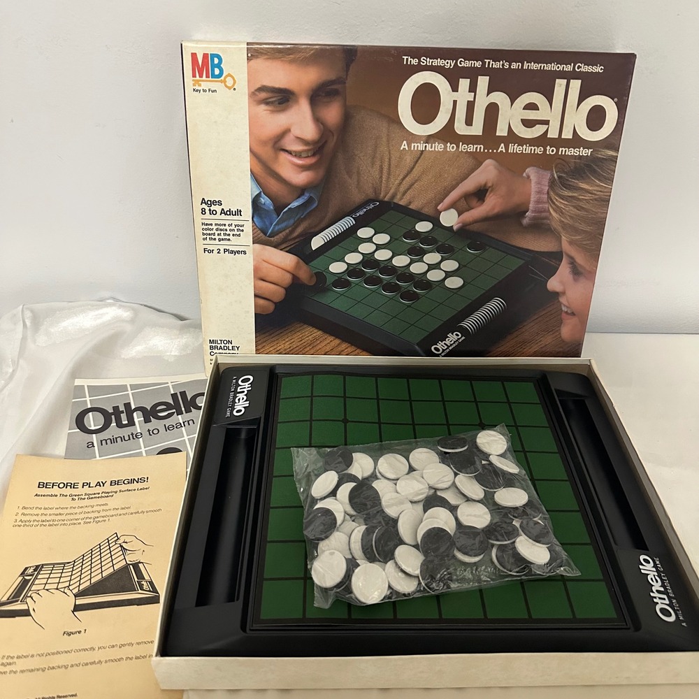 Milton Bradley Othello Strategy Game Green Excellent 1986
Vintage Chips Sealed